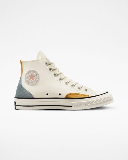 Zapatillas Altas Converse Chuck 70 Color Block Hombre Beige Gris Amarillo | PE 58W4EL